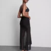 Draped mesh midi skirt Draped mesh midi skirt