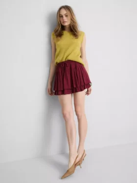 Drawstring rara mini skirt