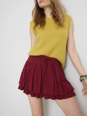 Drawstring rara mini skirt