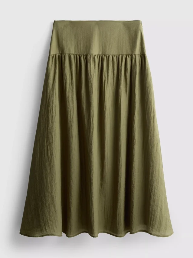 Dropped-waist midi skirt Dropped-waist midi skirt