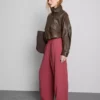 Elastic waist wide-leg pants Elastic waist wide-leg pants