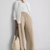 Elastic waist wide-leg pants Elastic waist wide-leg pants