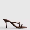 Embellished strappy heeled sandals