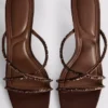 Embellished strappy heeled sandals