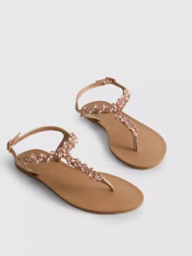 Embellished thong sandals