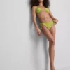 Embroidered tie side bikini bottoms Embroidered tie side bikini bottoms