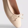 Faux leather ballerina flats