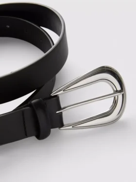 Faux leather belt