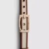 Faux leather canvas buckle belt Faux leather canvas buckle belt