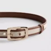 Faux leather canvas buckle belt Faux leather canvas buckle belt