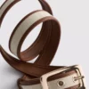 Faux leather canvas buckle belt Faux leather canvas buckle belt