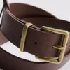 Faux leather jean belt
