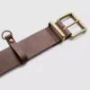 Faux leather jean belt