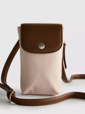 Faux leather phone bag