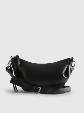 Faux leather sling crossbody bag