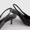 Faux leather slingback heels