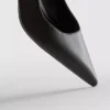 Faux leather slingback heels