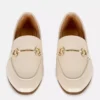 Faux leather snaffle loafers