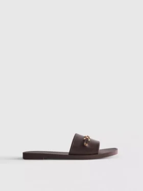 Faux leather snaffle sliders