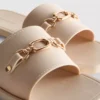 Faux leather snaffle sliders