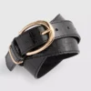Faux leather textured belt