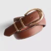 Faux leather textured belt