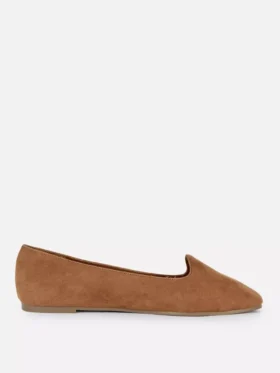 Faux suede flats