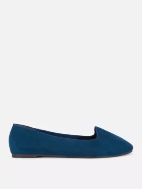 Faux suede flats