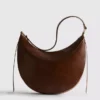 Faux suede moon shoulder bag Faux suede moon shoulder bag