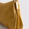Faux suede shoulder bag