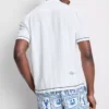 Fish embroidered revere collar shirt Fish embroidered revere collar shirt