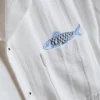 Fish embroidered revere collar shirt Fish embroidered revere collar shirt