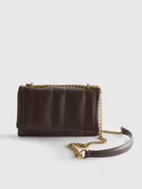 Flap-over panel crossbody bag
