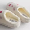 Fleece heart slippers Fleece heart slippers