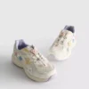 Floral-detail chunky sneakers