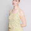 Floral ribbed cami pajama top Floral ribbed cami pajama top