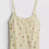 Floral ribbed cami pajama top Floral ribbed cami pajama top