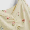 Floral ribbed cami pajama top Floral ribbed cami pajama top