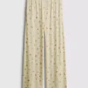 Floral ribbed pajama bottoms Floral ribbed pajama bottoms
