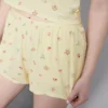 Floral ribbed printed pajama shorts Floral ribbed printed pajama shorts