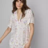 Floral short-sleeve pajama shirt Floral short-sleeve pajama shirt