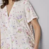 Floral short-sleeve pajama shirt Floral short-sleeve pajama shirt