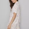 Floral short-sleeve pajama shirt Floral short-sleeve pajama shirt
