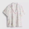 Floral short-sleeve pajama shirt Floral short-sleeve pajama shirt