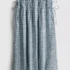 Gathered check midi skirt Gathered check midi skirt