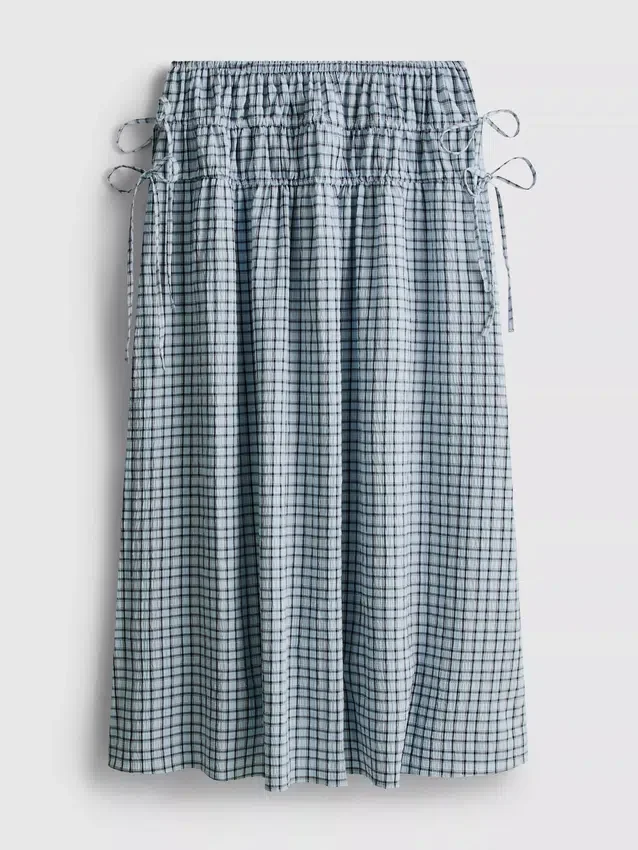Gathered check midi skirt Gathered check midi skirt