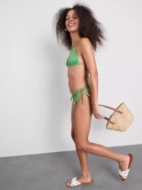 Gingham banana side-tie bikini bottoms Gingham banana side-tie bikini bottoms
