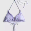 Gingham ruffle triangle bikini top Gingham ruffle triangle bikini top