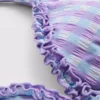 Gingham ruffle triangle bikini top Gingham ruffle triangle bikini top