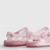 Glitter caged jelly sandals